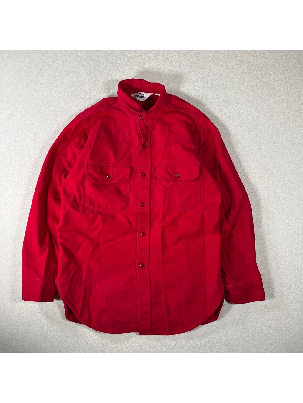 Vintage Woolrich Red Button-Up Long Sleeve Shirt Made in USA